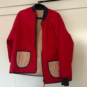 The Great + Eddie Bauer The Reversible Bomber Jacket. -- Natural size small